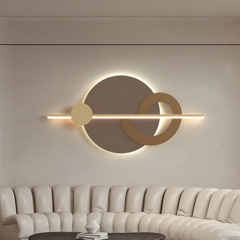 Minimalistic circle Wall Art with Led